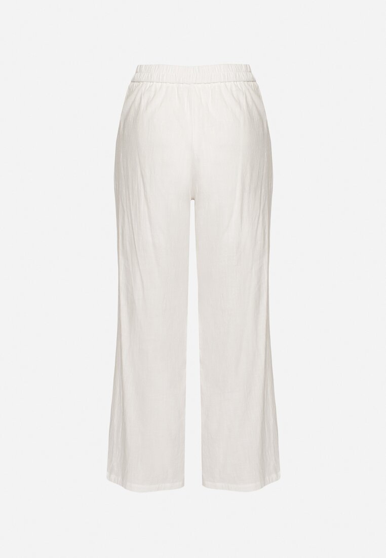 Pantaloni Alb cu negru