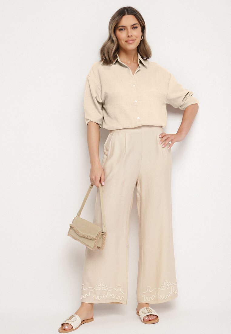Pantaloni Bej deschis