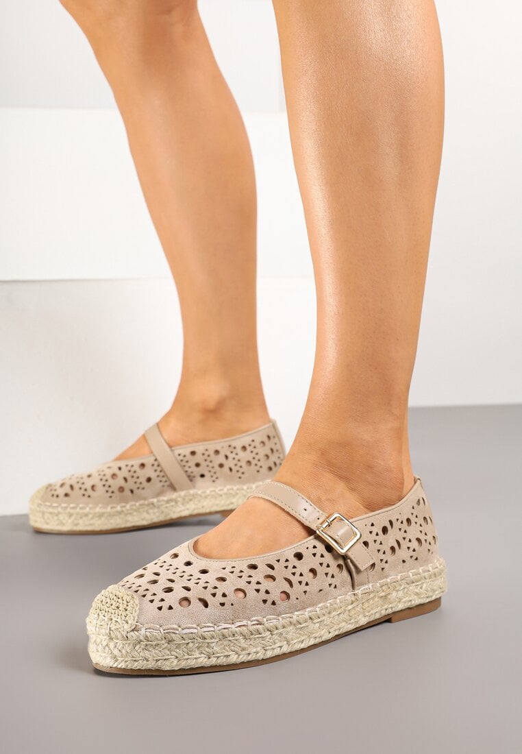 Sötét bézs Espadrilles