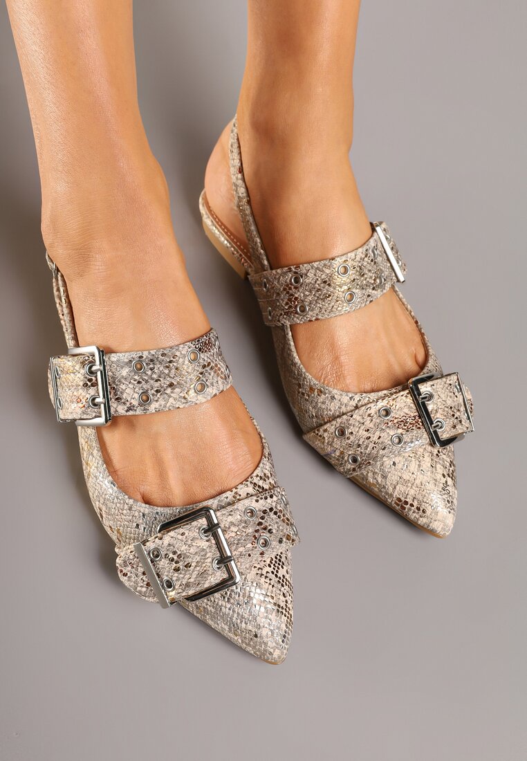 Sandale Print piele de șarpe