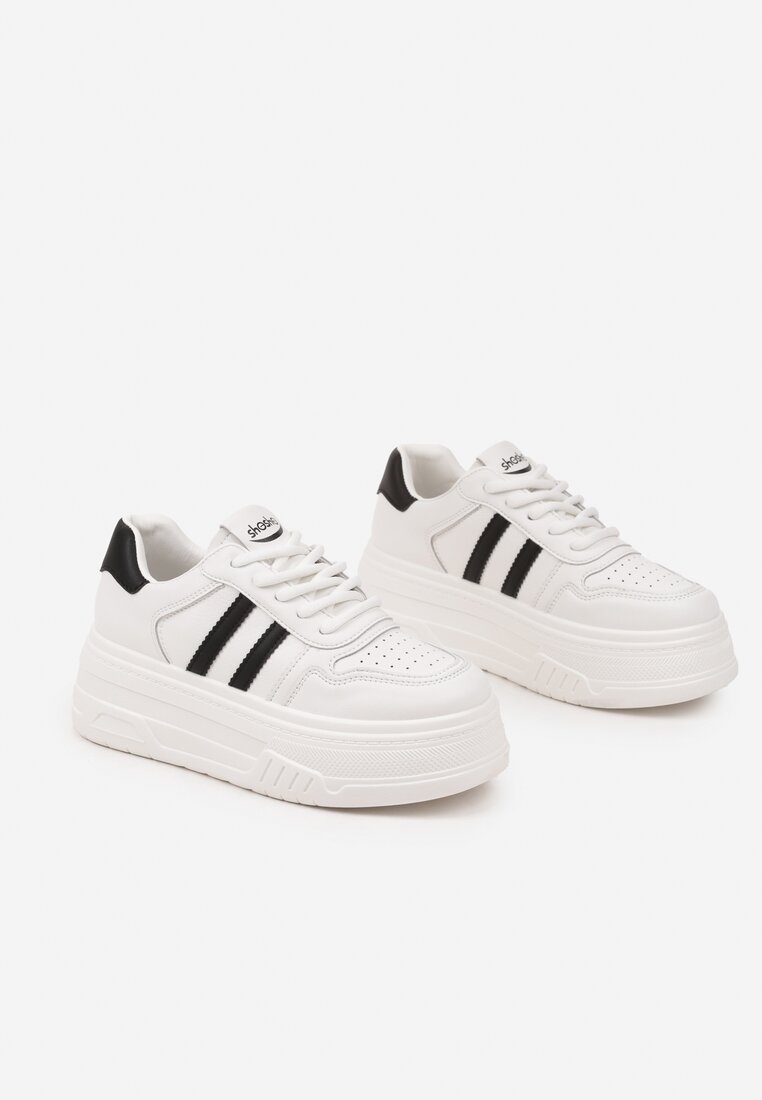 Sneakers Alb cu negru