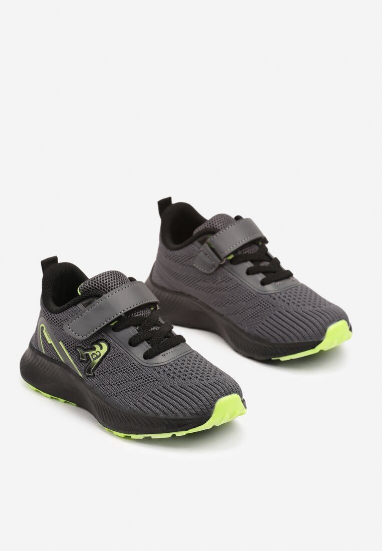 Pantofi sport Gri cu verde