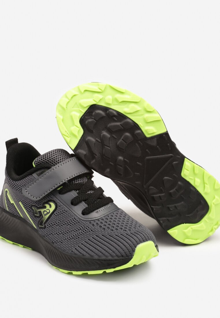 Pantofi sport Gri cu verde