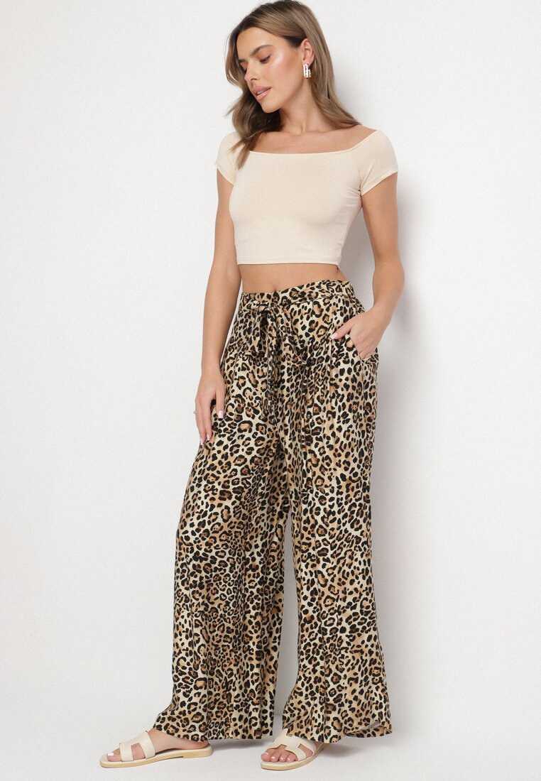 Pantaloni Imprimeu leopard