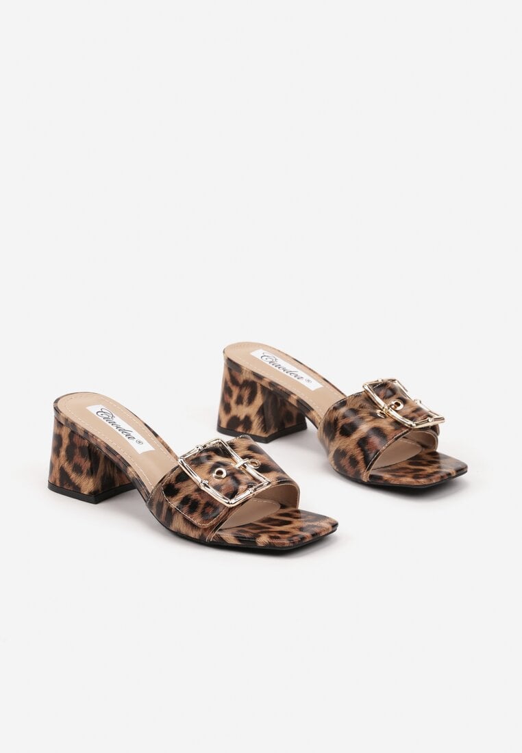 Papuci Imprimeu leopard