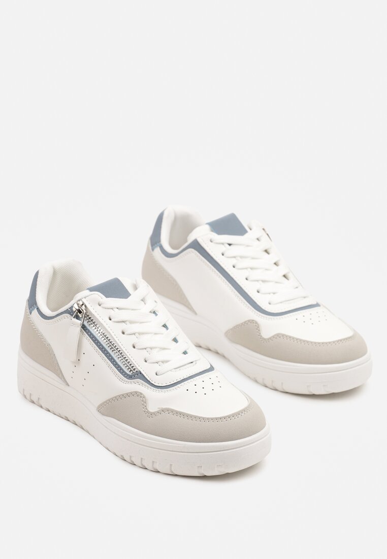 Sneakers Alb cu albastru