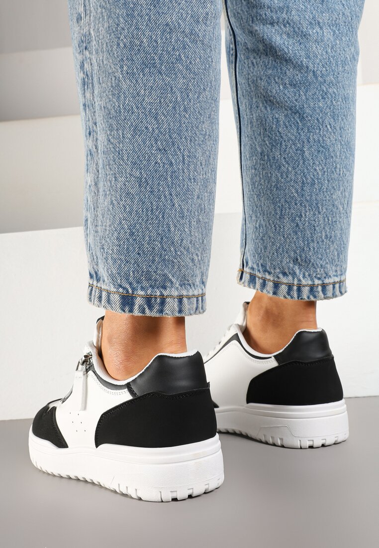 Sneakers Alb cu negru