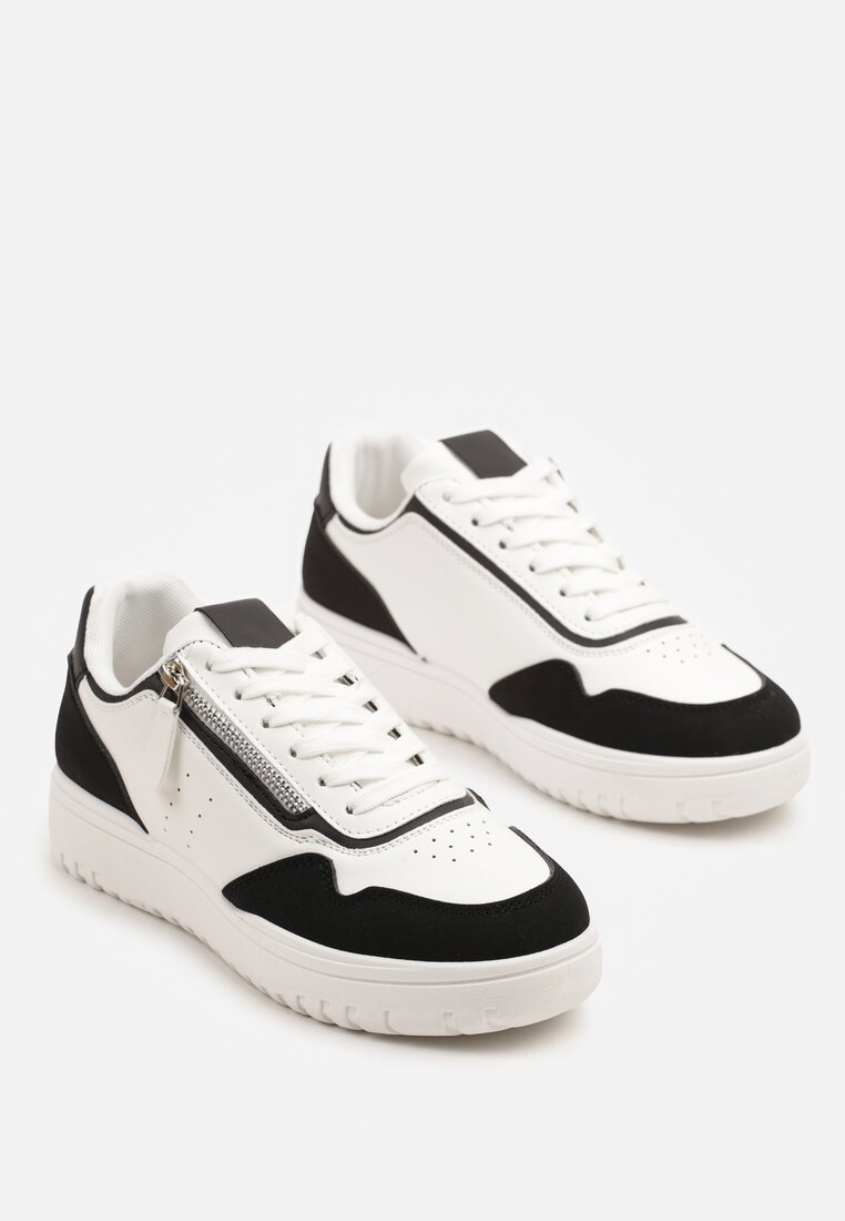 Sneakers Alb cu negru