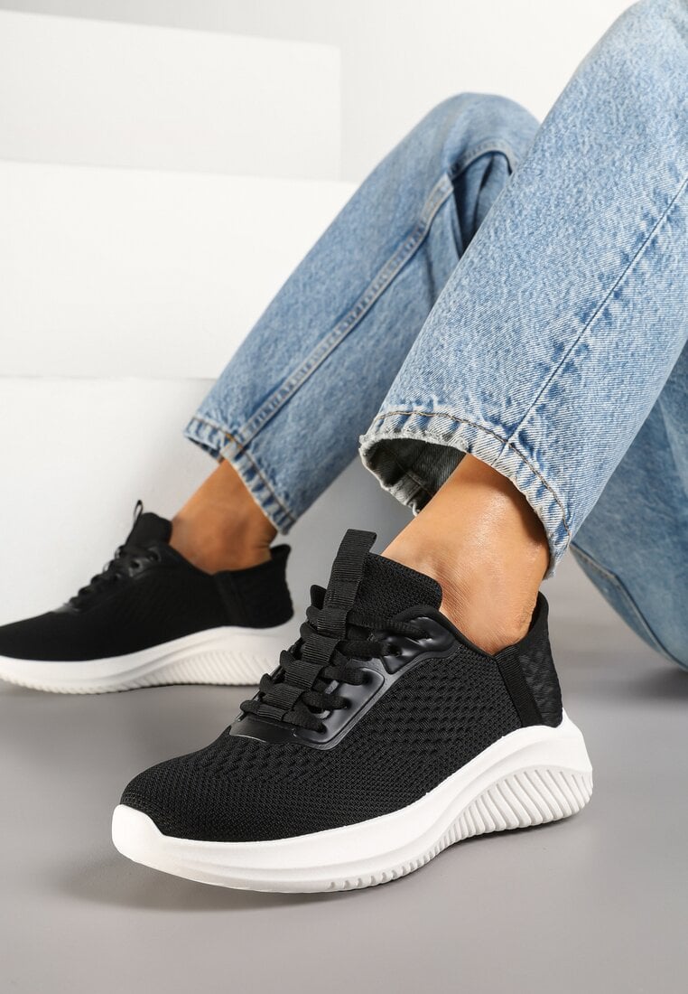 Sneakers Negru cu alb