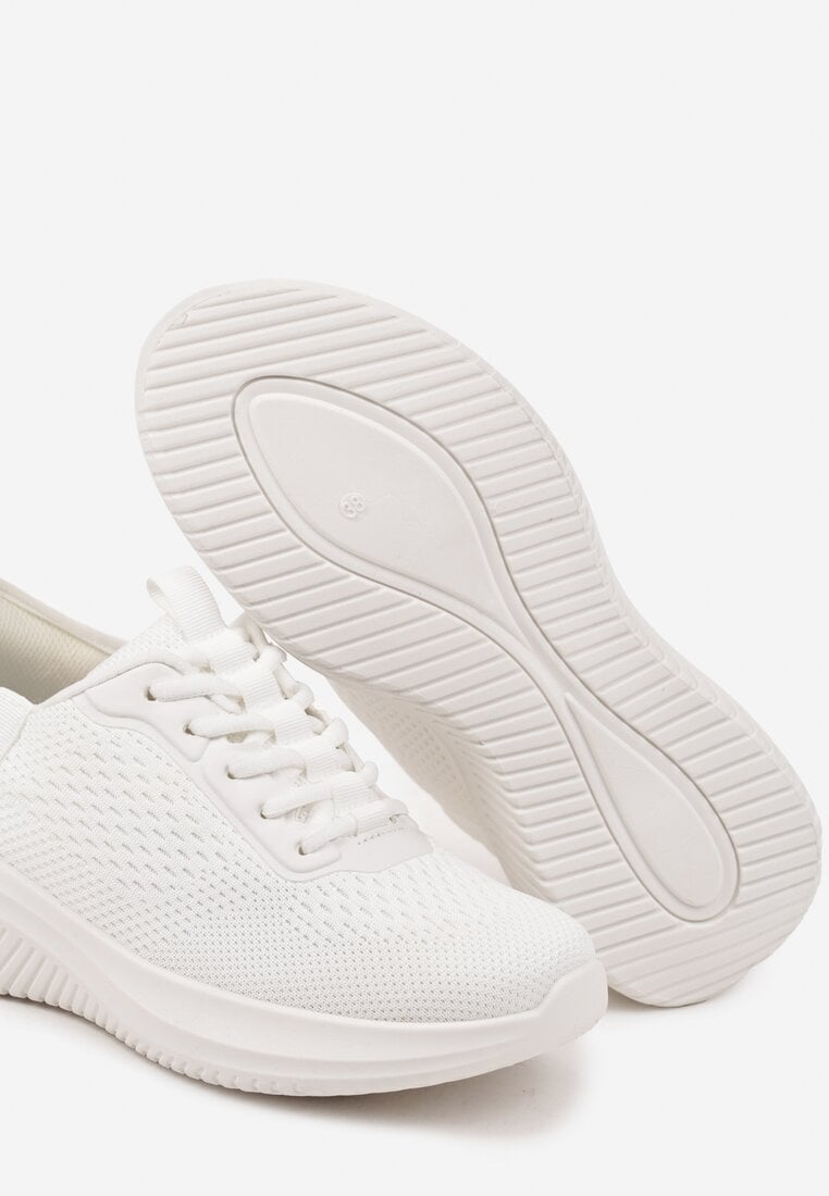 Białe Buty Sportowe Sneakersy Siateczkowe na Piankowej Podeszwie Liltebis