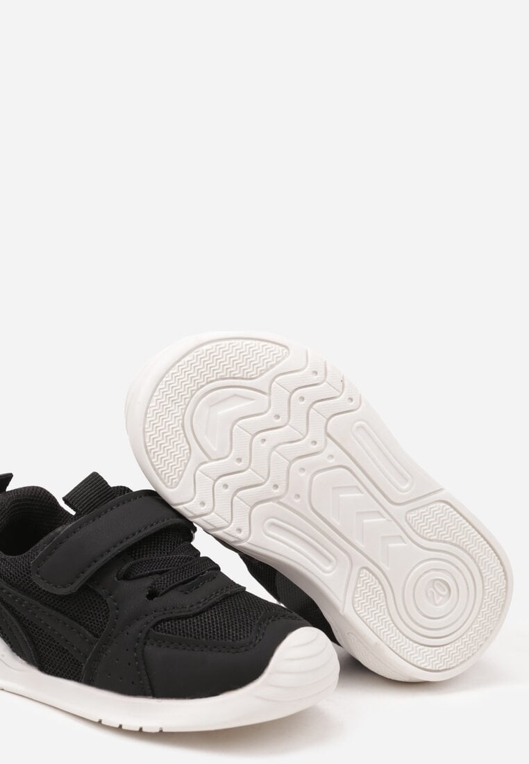 Czarne Buty Sportowe Sneakersy z Zapięciem na Rzep Elisona