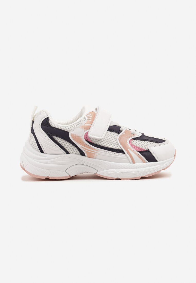 Różowe Buty Sportowe Sneakersy z Geometrycznym Motywem Olirenea
