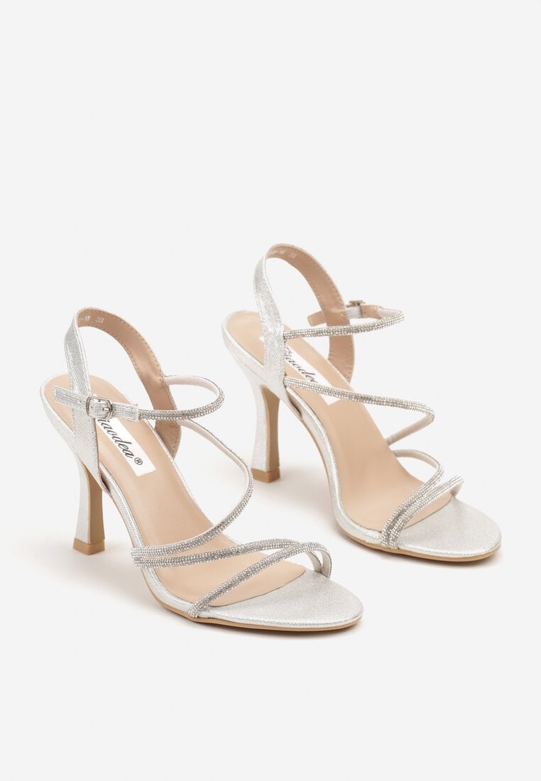 Pantofi stiletto Argintii