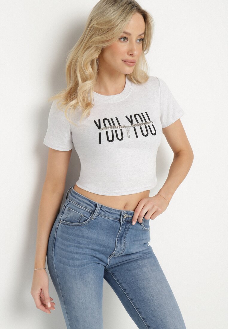 T-shirt Gri deschis