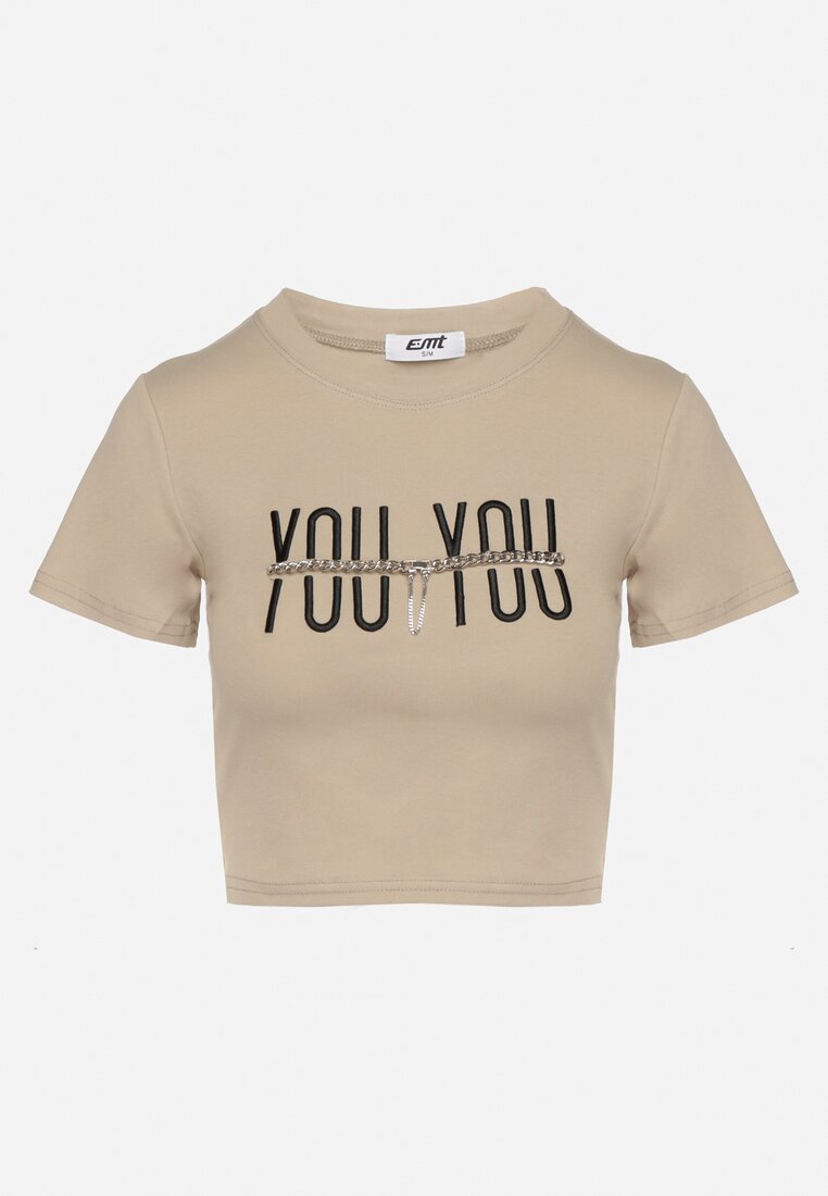 T-shirt Bej închis