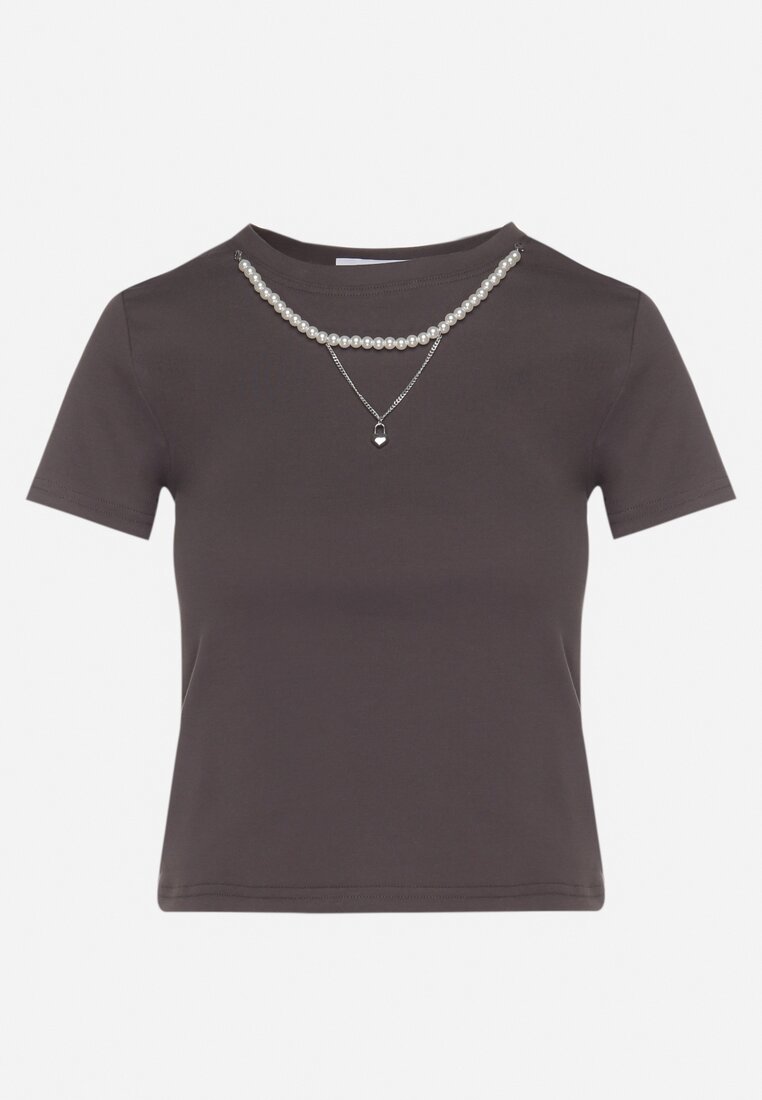 T-shirt Gri închis