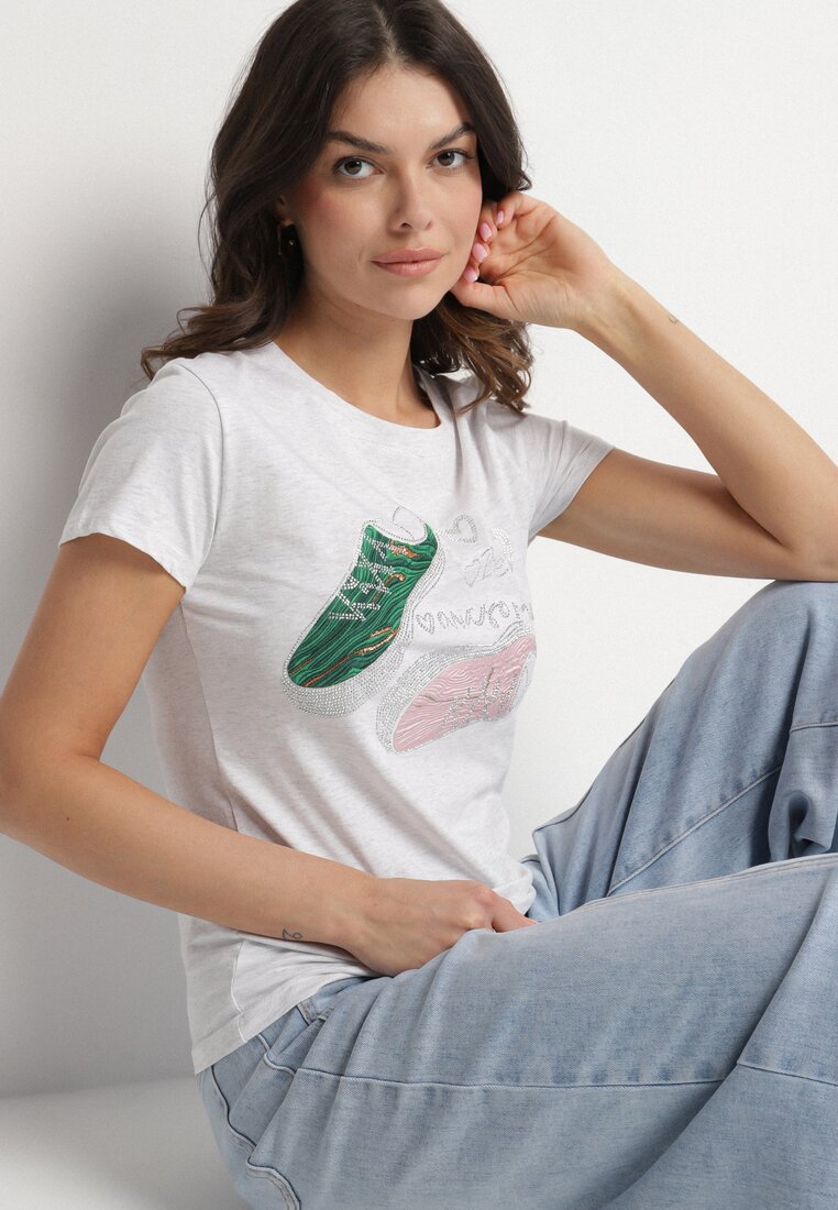 T-shirt Gri deschis