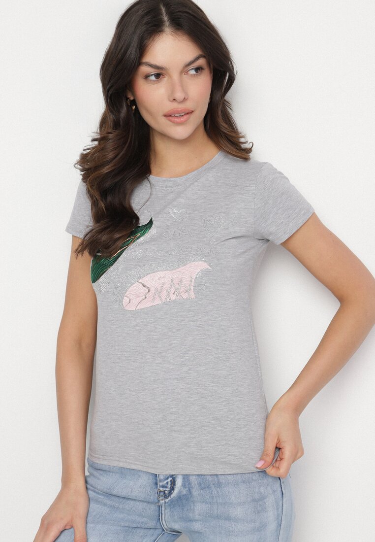 T-shirt Gri închis