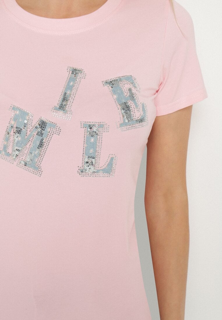 T-shirt Roz deschis