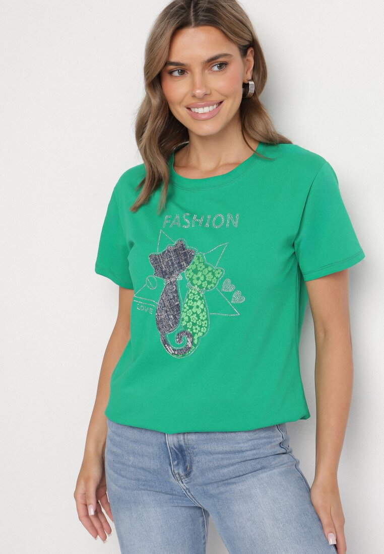 T-shirt Verde închis