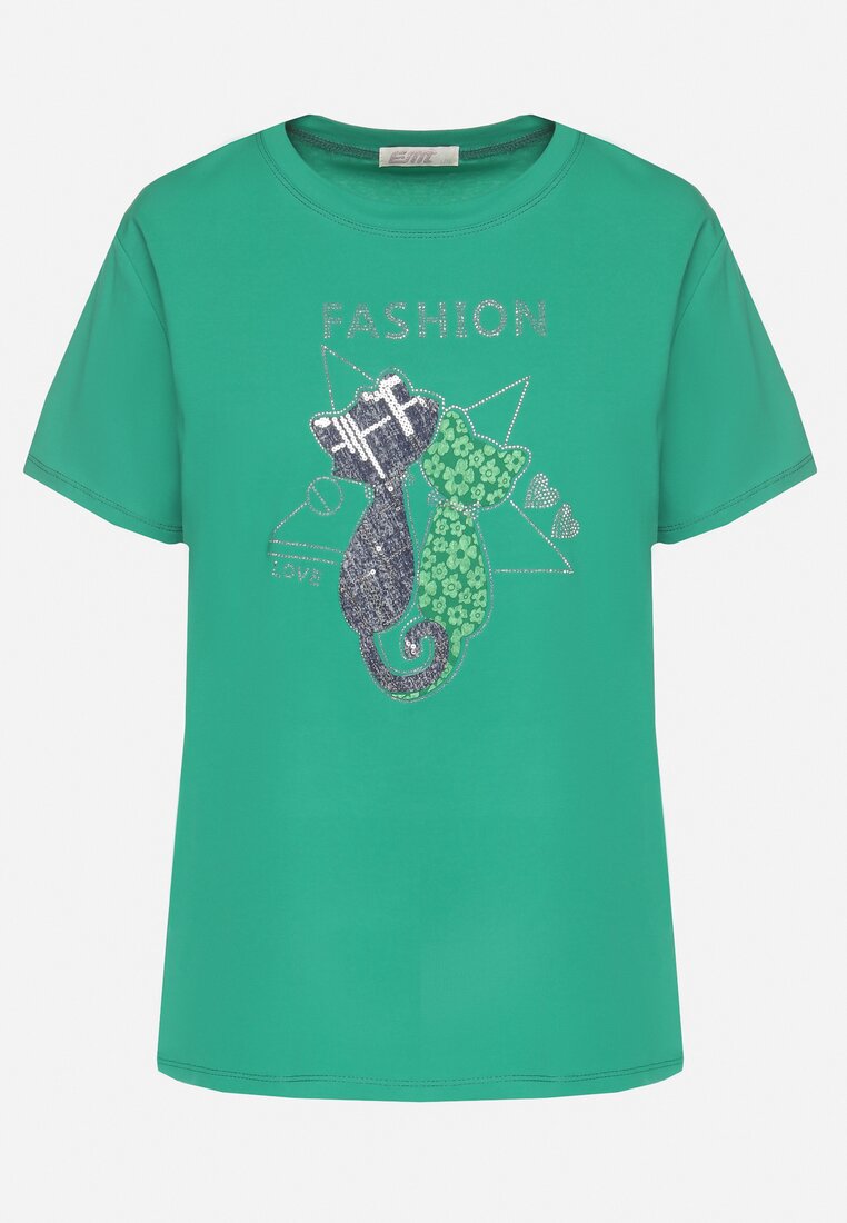T-shirt Verde închis