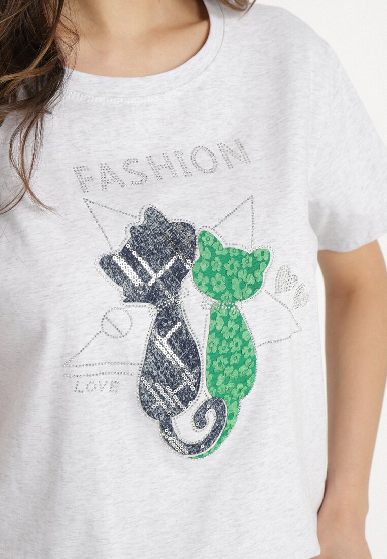 T-shirt Gri deschis