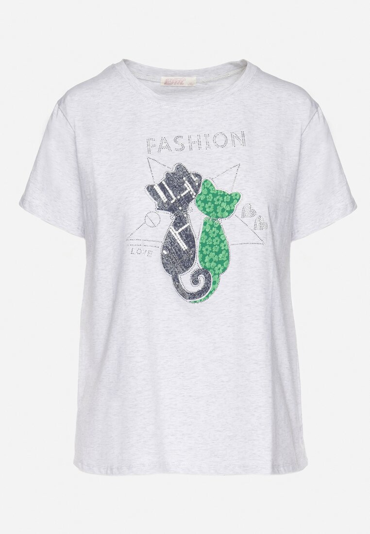 T-shirt Gri deschis