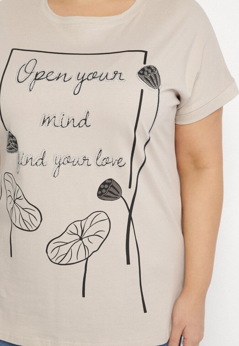 T-shirt Bej închis