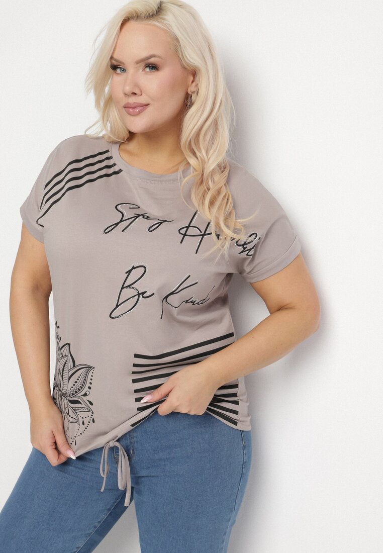 T-shirt Bej închis