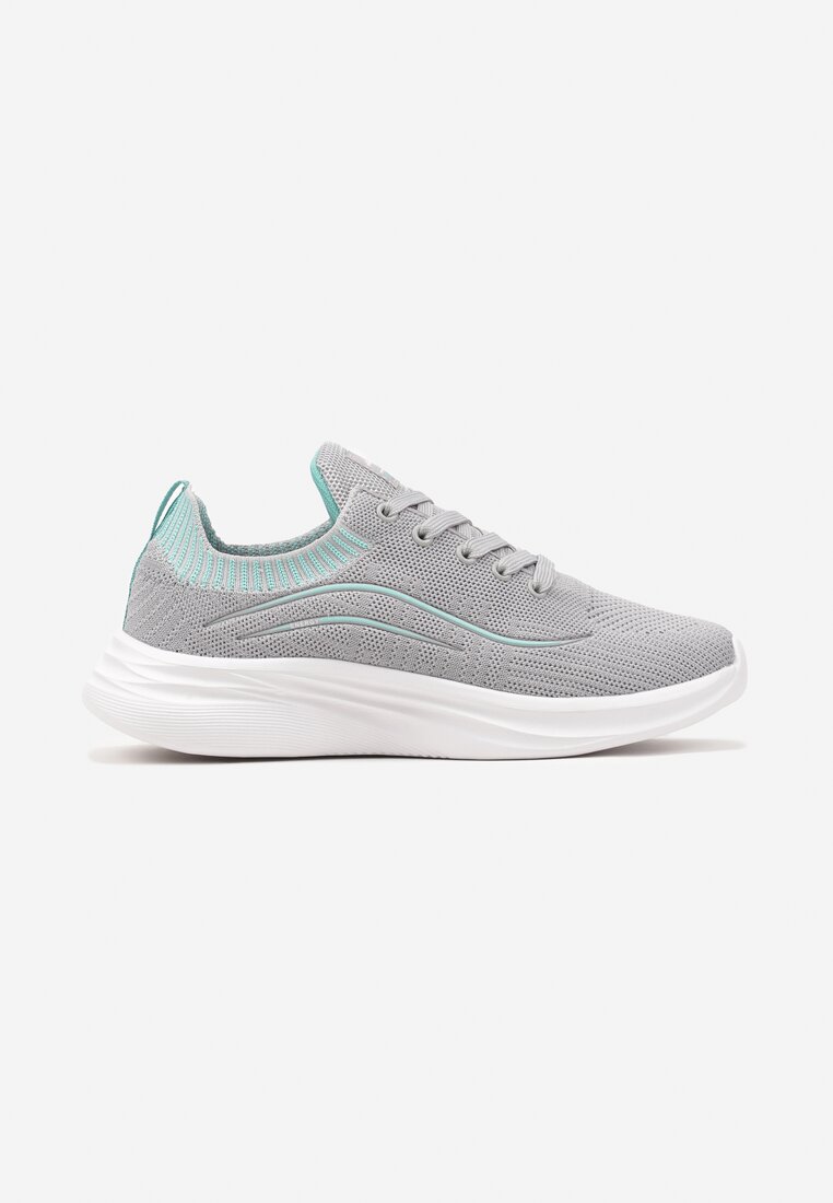 Sneakers Gri cu verde mentă