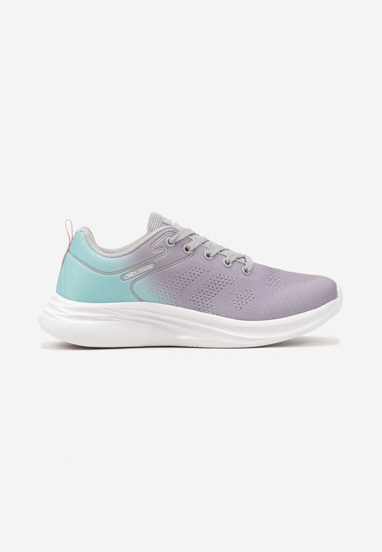Pantofi sport Gri cu verde mentă