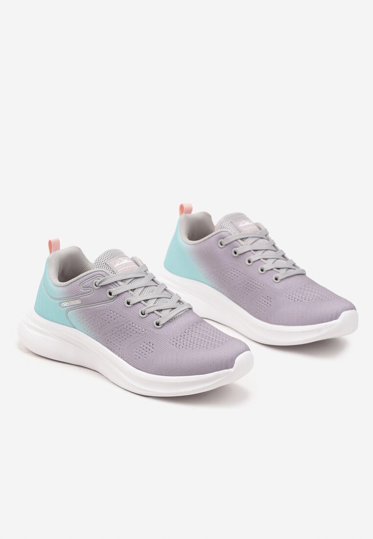 Pantofi sport Gri cu verde mentă