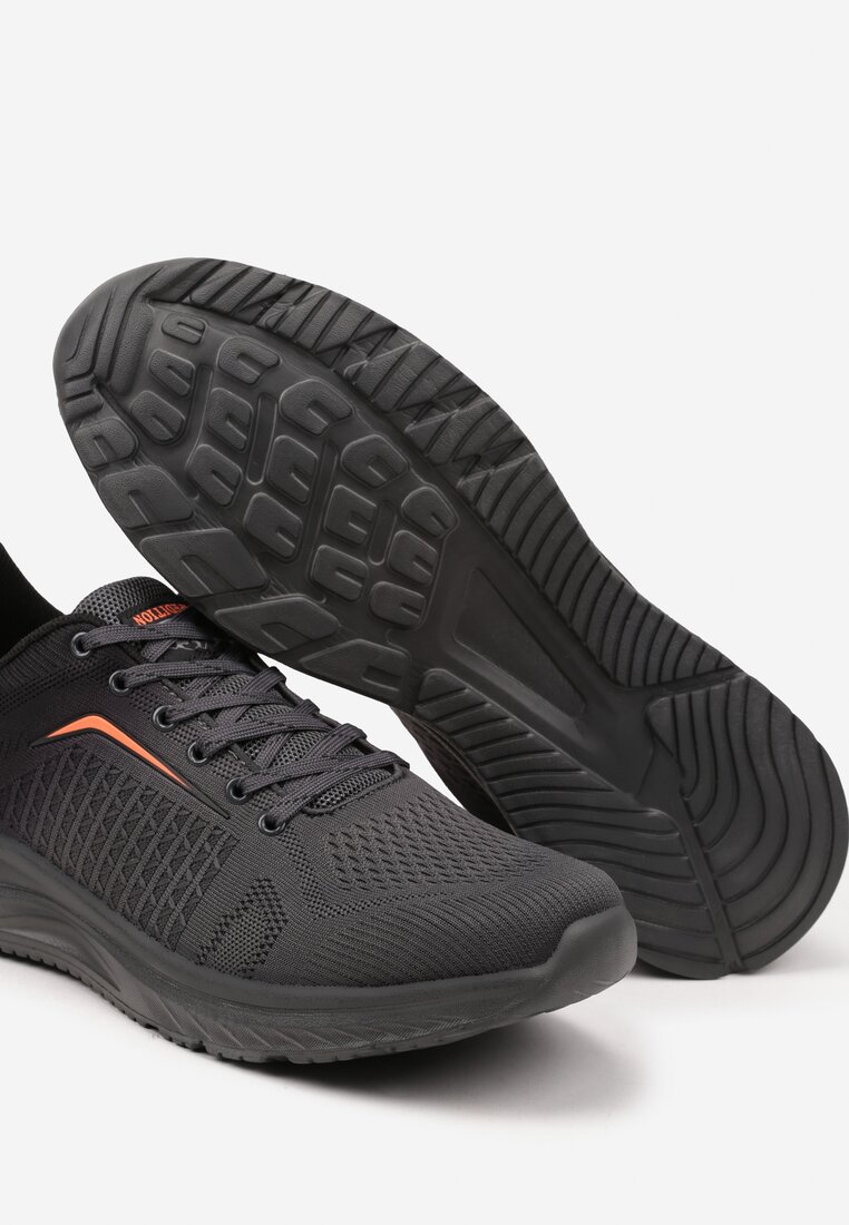 Ciemnoszare Buty Sportowe z Miękką Cholewką Sznurowane Olirone