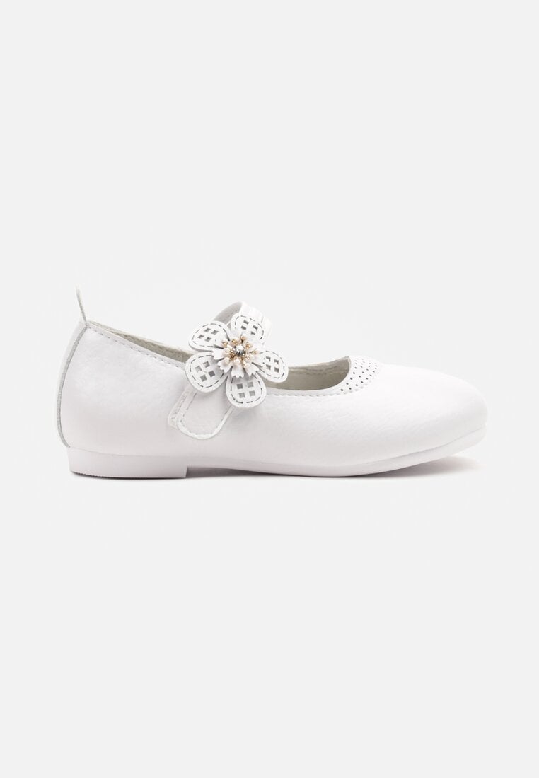 Fehér Balerina lapossarkú cipő