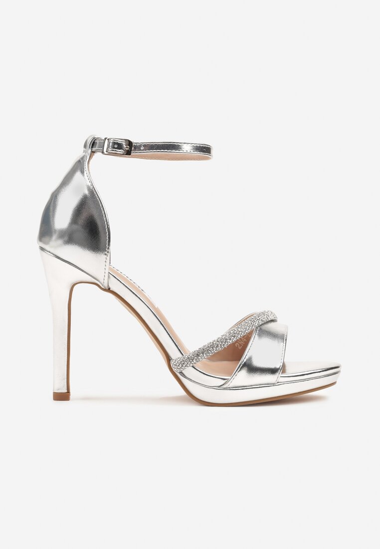 Pantofi stiletto Argintii