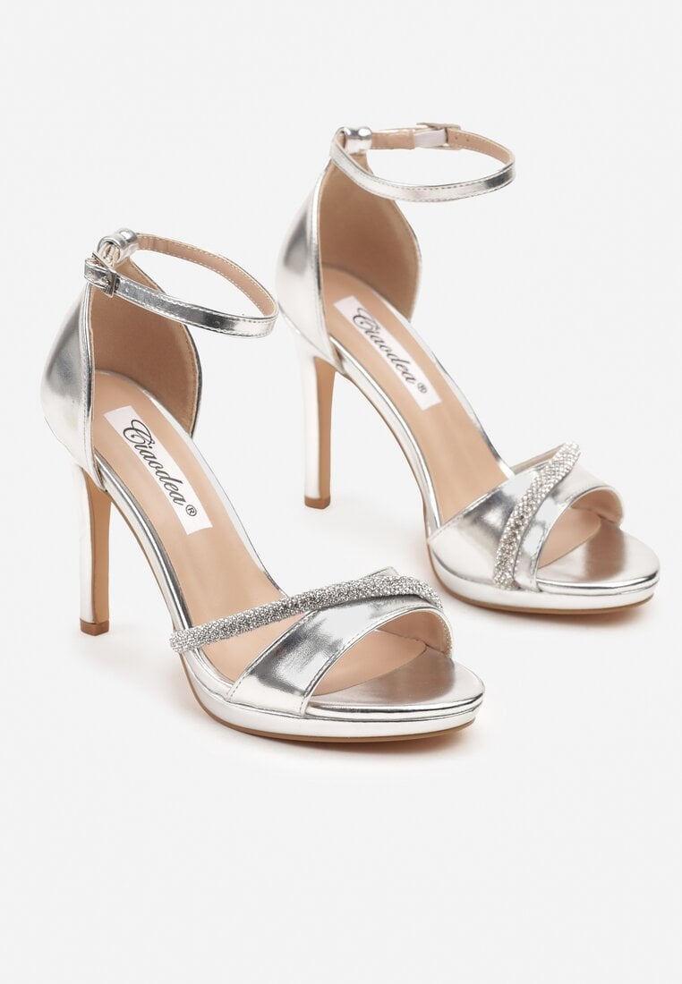 Pantofi stiletto Argintii