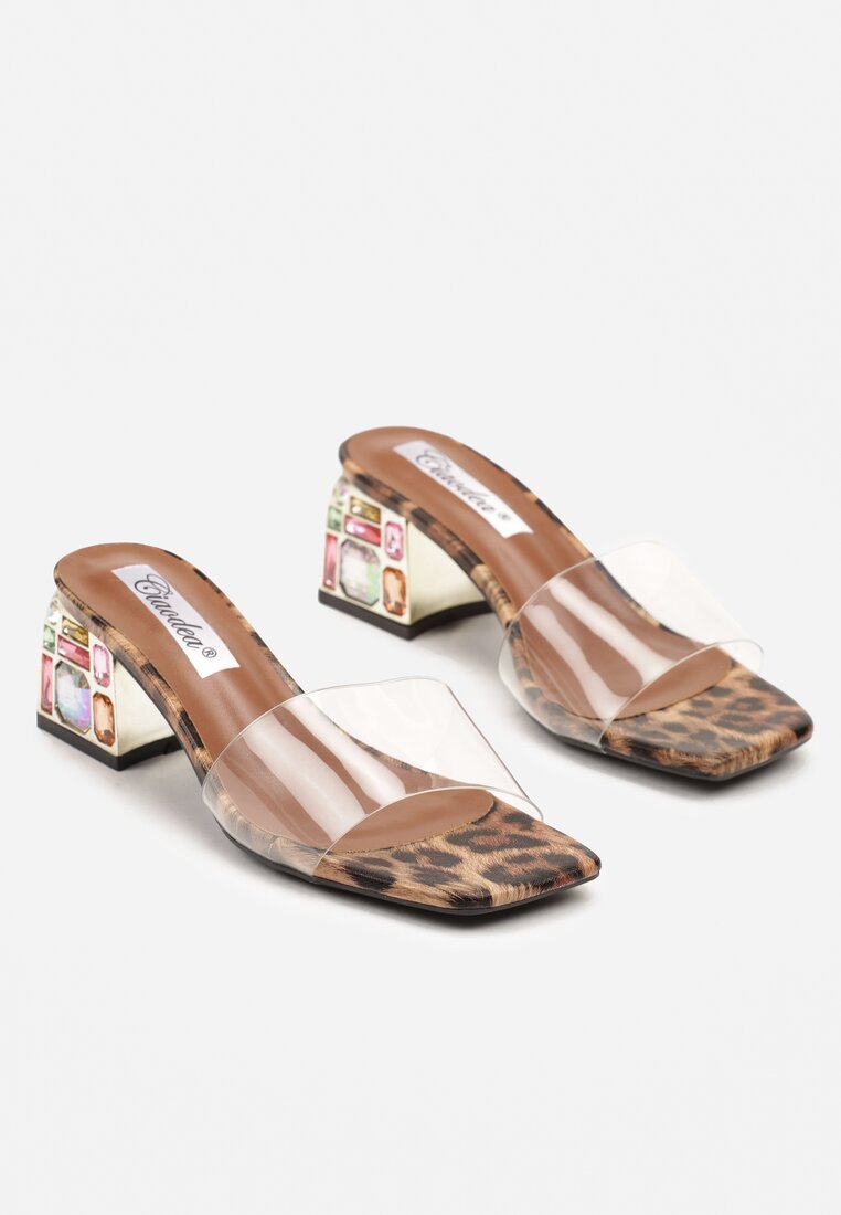 Papuci Imprimeu leopard