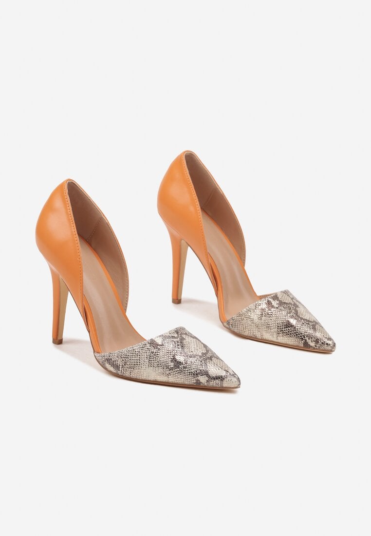 Pantofi stiletto Portocalii