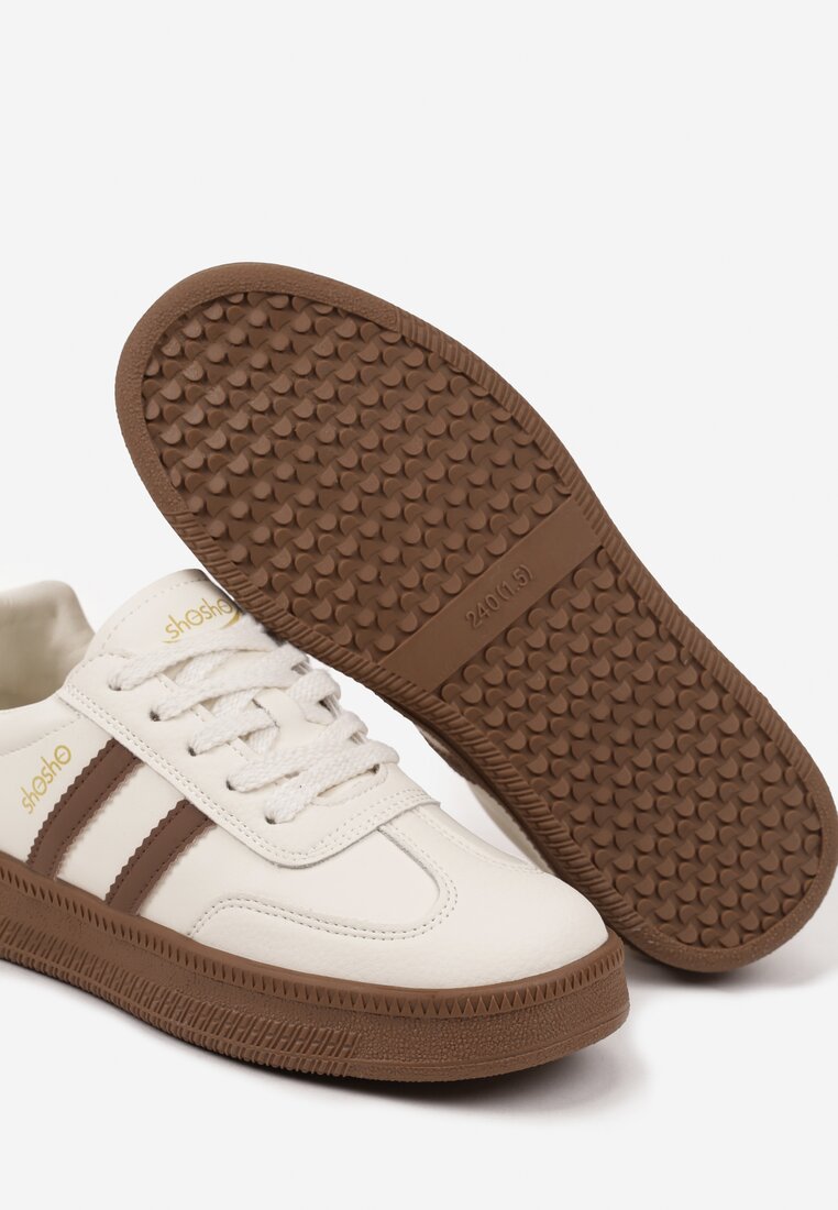 Sneakers Bej cu maro