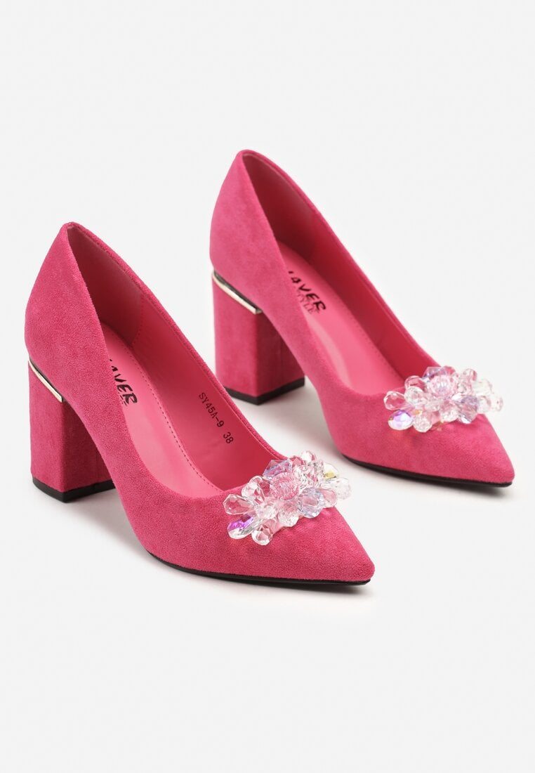 Pantofi cu toc Roz