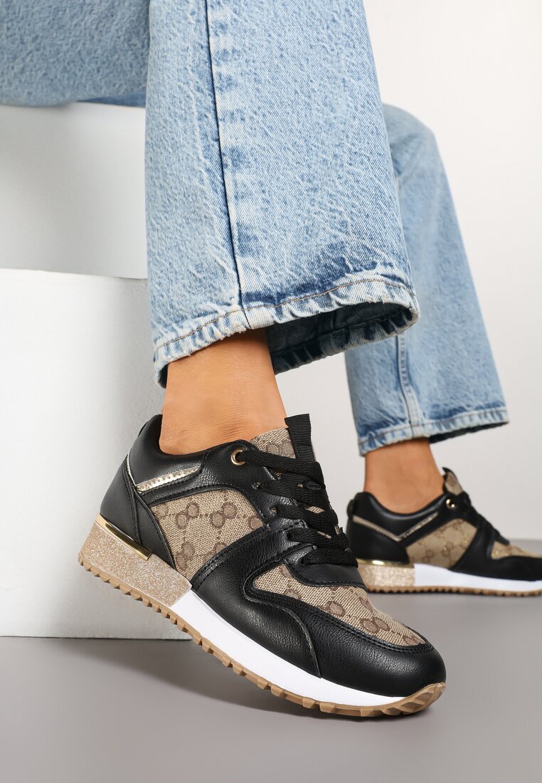 Sneakers Negru cu maro