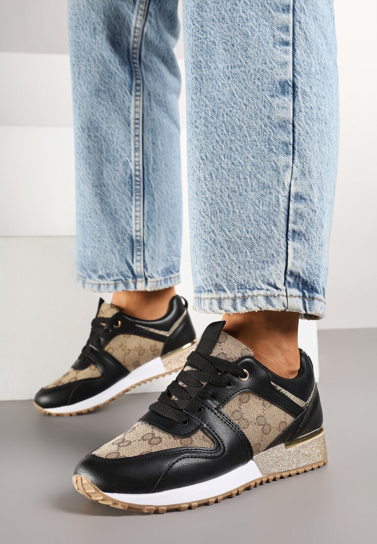 Sneakers Negru cu maro