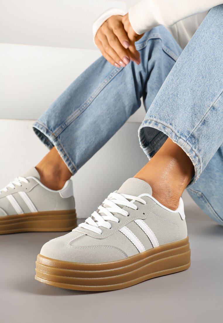 Sneakers Bej cu alb