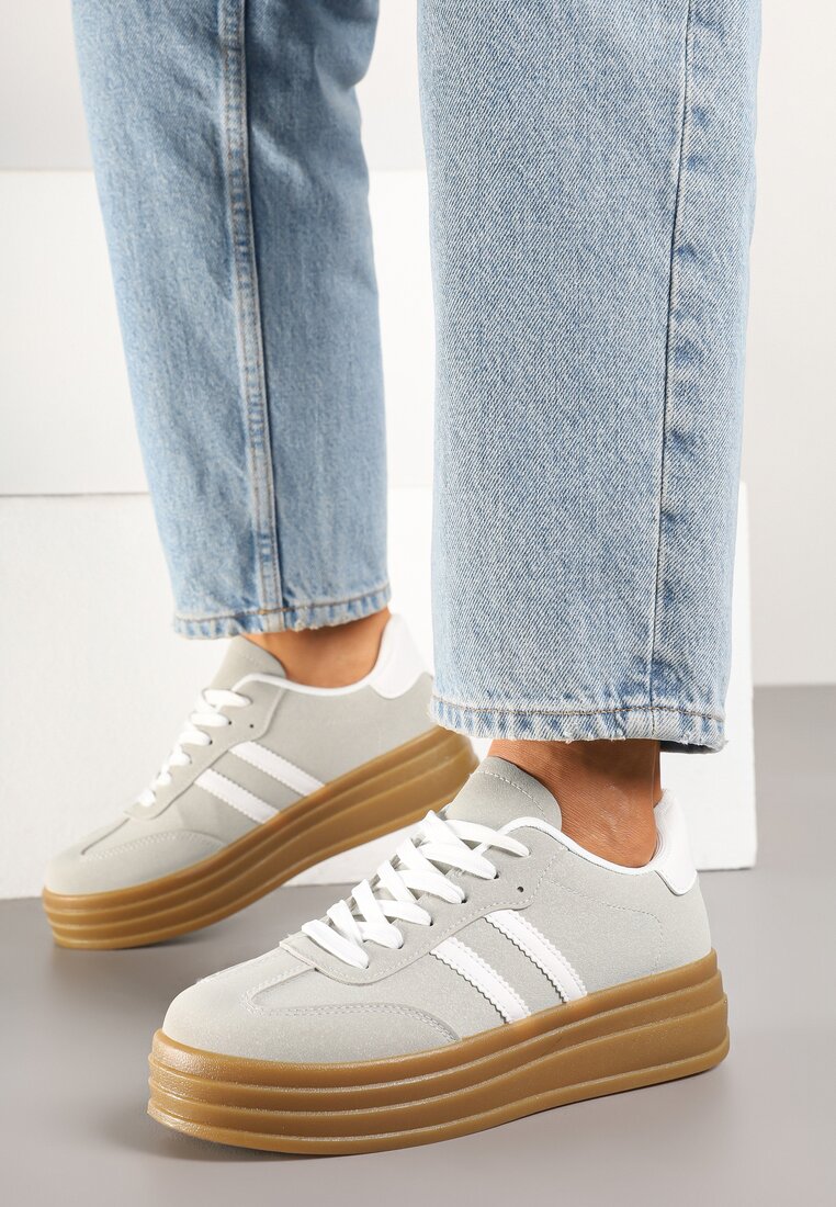 Sneakers Bej cu alb