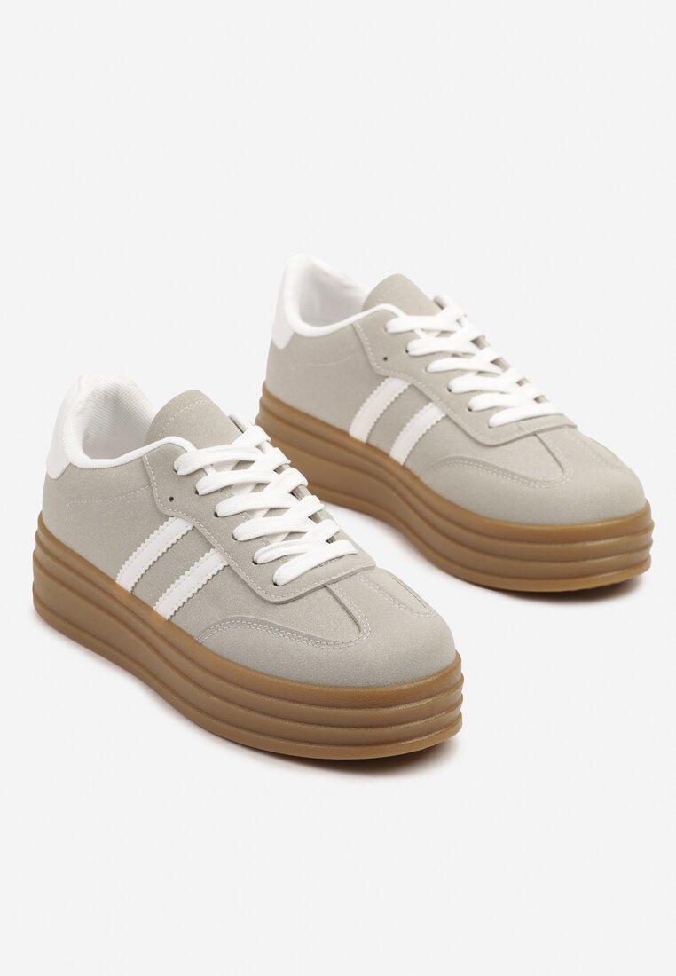 Sneakers Bej cu alb