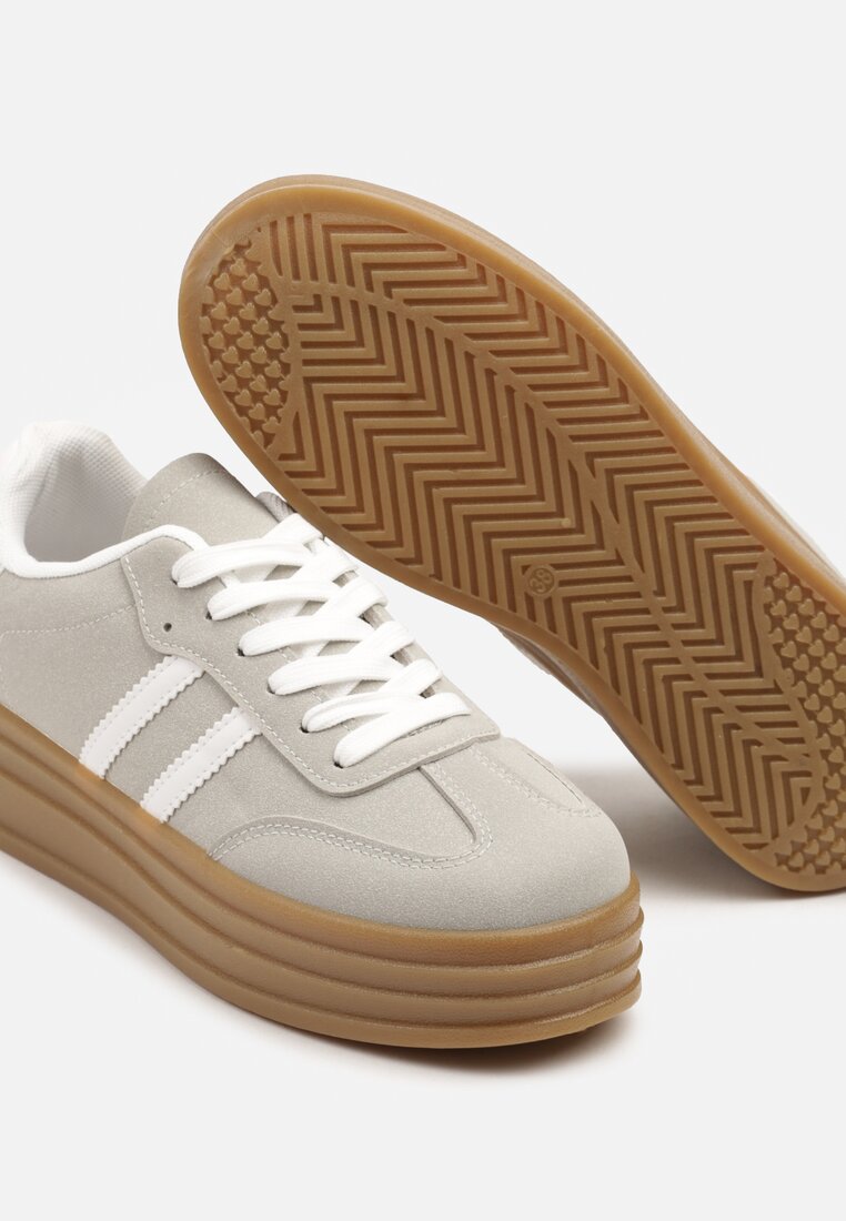 Sneakers Bej cu alb