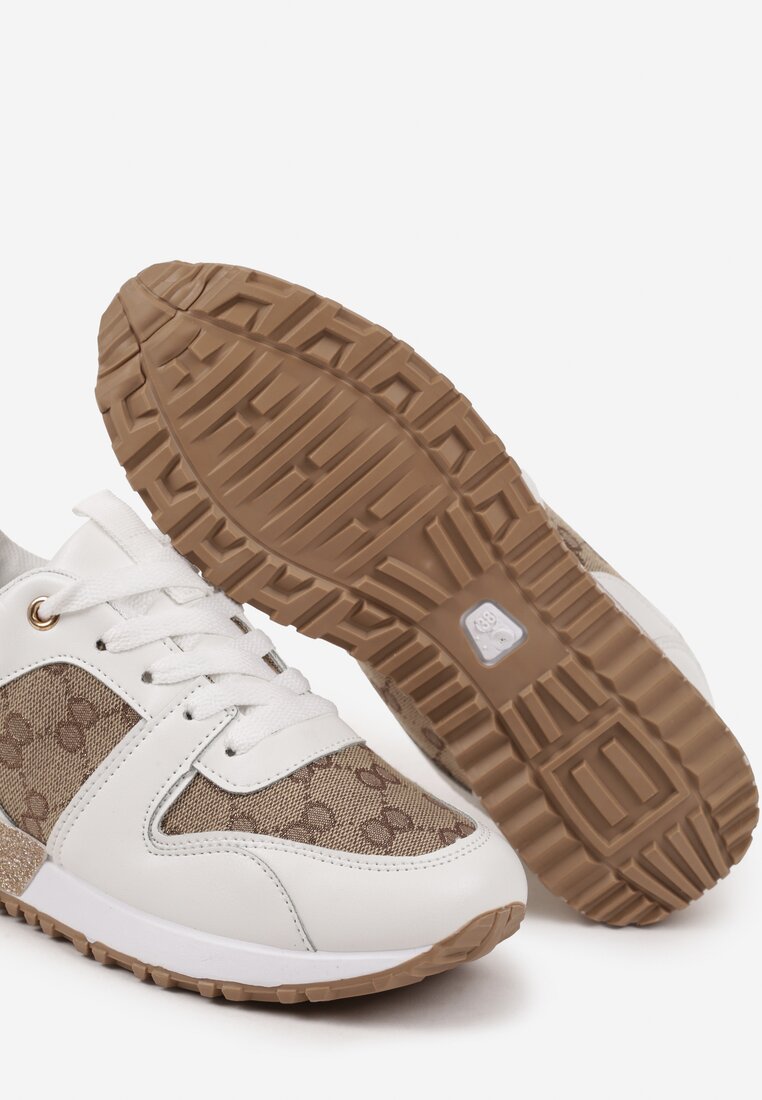 Sneakers Alb cu maro