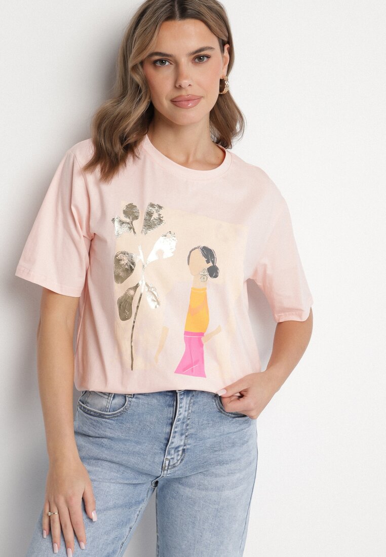 T-shirt Roz deschis