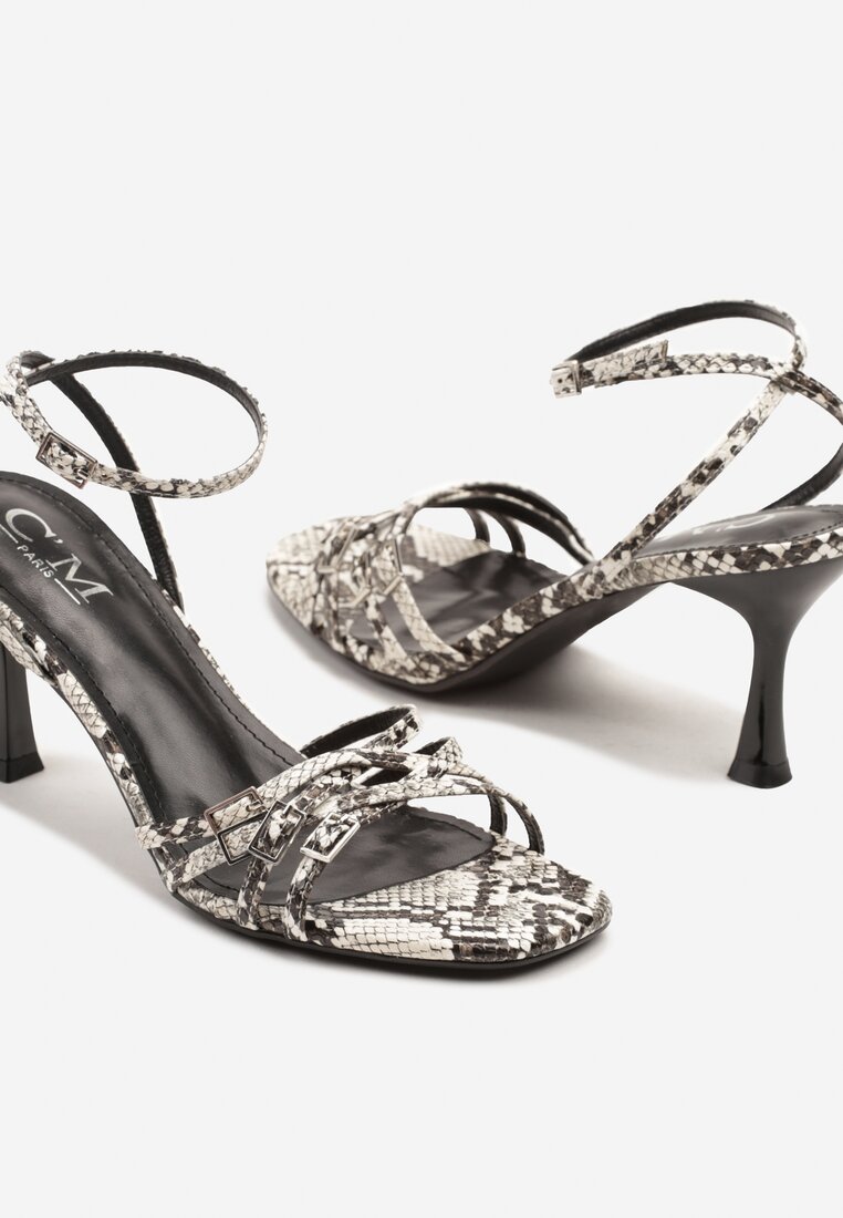 Sandale Print piele de șarpe