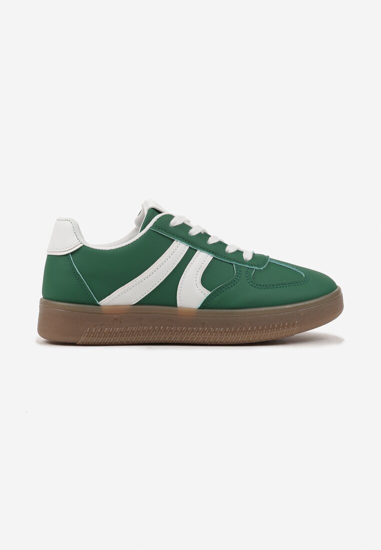 Zielone Sneakersy w Stylu Kultowych Tenisówek Setionis